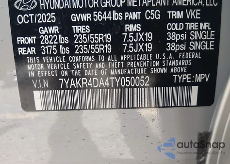 2026 Hyundai Ioniq 5 Limited from USA, damaged, VIN 7YAKR4DA4TY050052